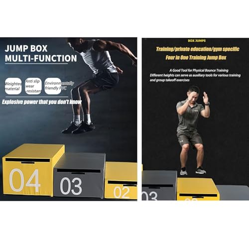 LICOME Jump Box Soft Foam Box Professional Physical Training Combination Box Used for Home Gym and Outdoor Exercise. Suitable for Agility Training and Speed Training - color: C