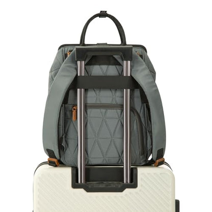 Montana West Wrangler Diaper Bag Backpack Baby Essentials Bag Quilted Travel Backpacks with Insulated Pockets, Portable Changing Pad, Stroller Straps, Pacifier Case - color: Grey