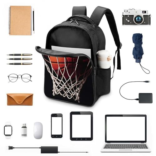 Basketball Backpack, Laptop Backpack for Men, 16 Inch Travel Hiking Daypack, Casual Backpacks