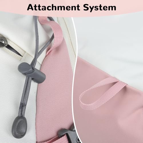 Small Hiking Backpack with Chest Strap for Women, 20L Lightweight Waterproof Travel Backpack with Padded Straps, Durable Cute Casual Hiking Daypack for Traveling Camping, Pink - color: White+pink