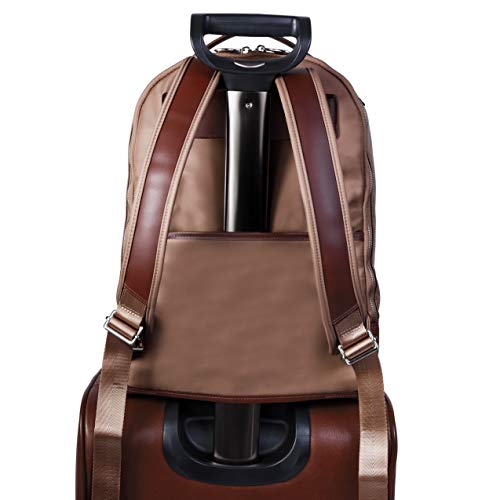 McKlein Parker, 15" Backpack Laptop Briefcase, Laptop & Tablet, Travel Business Backpack & Cross-Body, Dual Compartment Laptop/Computer & Tablet Backpack Bag Case - color: Khaki