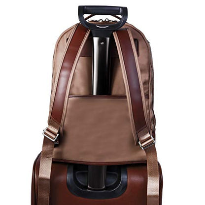 McKlein Parker, 15" Backpack Laptop Briefcase, Laptop & Tablet, Travel Business Backpack & Cross-Body, Dual Compartment Laptop/Computer & Tablet Backpack Bag Case - color: Khaki