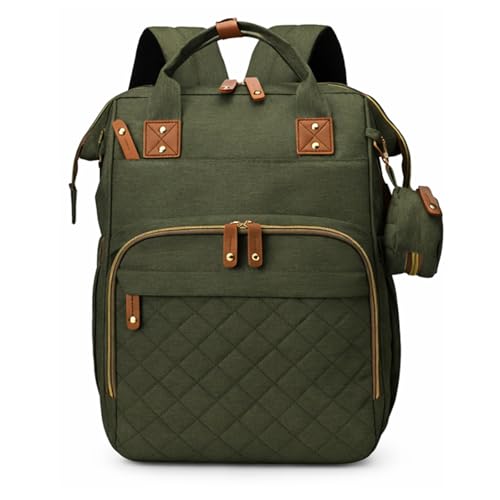 houscly Diaper Bag Backpack with Changing Station,Baby Bags New Mom Gifts Pañaleras Para Bebe Baby Girl Newborn Essentials Must Haves Baby Shower Gifts Baby Registry Search Army Green - color: 02army Green
