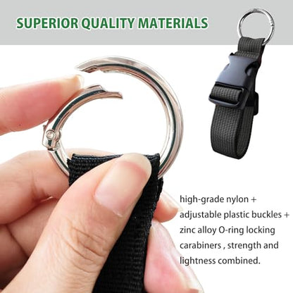 3 Pcs Add a Bag Luggage Straps, Jacket Holder, Make Your Hands Free, Adjustable Suitcase Belt Straps, Travel Accessories for Connecting Luggage or Backpack, Black - color: Black 16cm