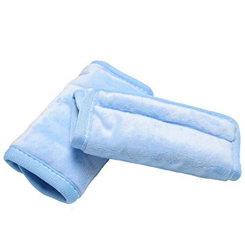 COOLBEBE Car Seat Straps Shoulder Pads for Baby Kids, Super Soft Seat Belt Covers for All Car Seats/Pushchair/Stroller/High Chair - color: Blue, size: Small (Pack of 1)