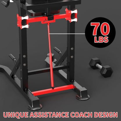 K KINGKANG Pull Ups Dip Station, Power Tower for Home Gym Fitness Exercise - color: Black Grey