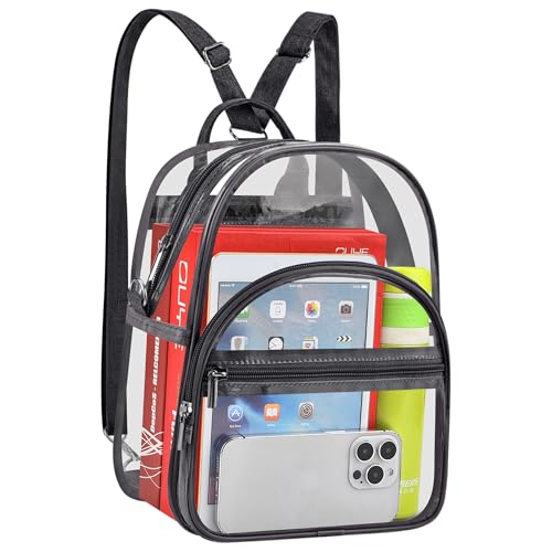 Oraben Clear Small Backpack for Girls, Clear Bag Stadium Approved | 11.6x9x4.3 inch, Adjustable Strap, 3 Carrying Styles Great for Soccer Games, Sports Events & Concerts - color: Grey, size: Medium