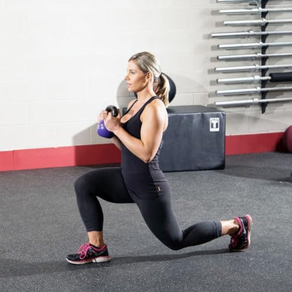 Body-Solid Vinyl Coated Kettlebells with Kettle Grip Handles, Perfect Kettlebells for Weight Training and Core Workout Exercise Equipments - style: 8lbs.