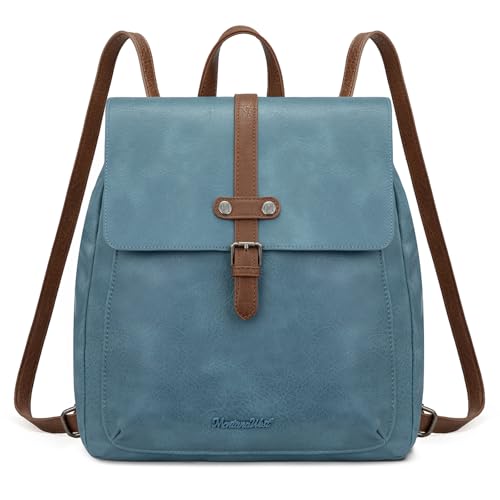 Montana West Backpack Purse for Women Casual Daypack Convertible Crossbody Backpack for Travel Work - color: Jean