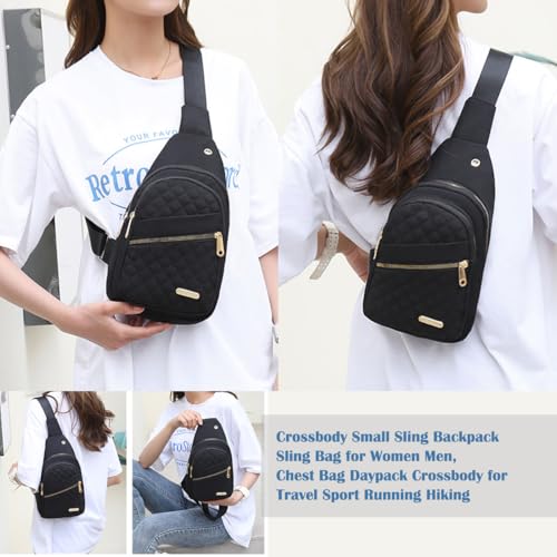 Crossbody Small Sling Backpack Sling Bag for Women Men, Chest Bag Daypack Crossbody for Travel Sport Running Hiking (Blue) - color: Blue