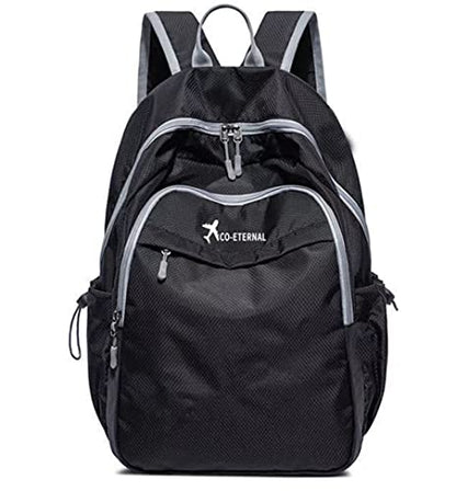 Geboldil Men's and women's lightweight foldable hiking travel backpack waterproof camping backpack - color: Black