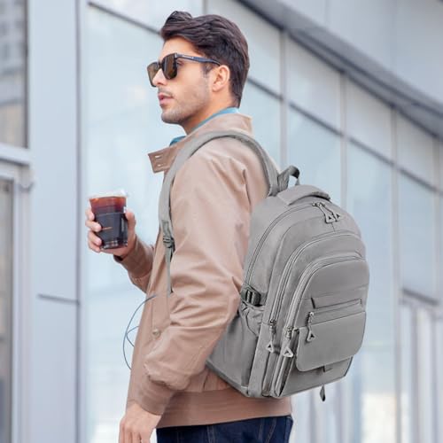 GAEKEAO Travel Backpack for Women Men,15.6 Inch Laptop Backpack Lightweight Casual Daypack Cute Bookbags for Work College Grey - color: A03 Grey