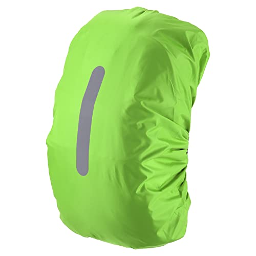 PATIKIL Waterproof Backpack Rain Cover, Non-Slip Backpack Cover with Vertical Reflective Strap Stay Dry for Hiking, Camping, Hunting - color: Lawn Green, size: X-Large