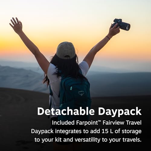 Osprey Fairview 70L Women's Travel Backpack - Large Adjustable Travel Bag with Detachable Daypack, Cascade Blue-Torrent Blue - color: Cascade Blue Torrent Blue, style: 70l