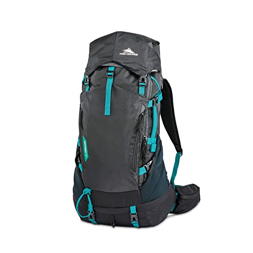 High Sierra Pathway 2.0 Backpack with Hydration Storage Sleeve, for Hiking, Biking, Camping, Traveling, Black, 60L - color: Black, size: 60L