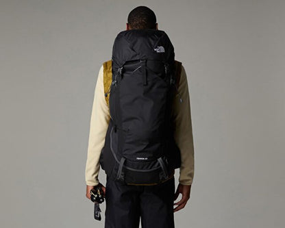 The North Face Terra 65 Backpack - Unisex Hiking Pack, Cinch-Top Opening with Zipper, Pole & Ice Axe Attachments, TNF Black/Asphalt Grey-NPF, Small/Medium - color: Tnf Black/Asphalt Grey-npf, size: Small-Medium