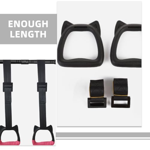 Totority Gymnastics Rings with Adjustable 2m Straps Set – Professional Pull-up Fitness Rings for Home Strength Training and Bodybuilding
