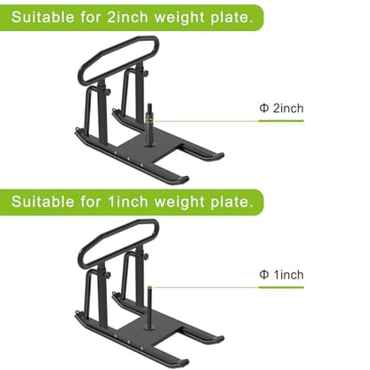 Dolibest Weight Sled, Fitness Sled, Workout Sled for Fitness Strength Training and Speed Improvement, Push-Pull Prowler Training, Suitable for 1-2" Weight Plates, Black - color: Black Height-adjustable Push-Pull Sled