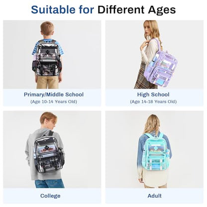 Sisipoet Clear Backpack for School, PVC Clear Bookbag Heavy Duty Transparent Backpack for Stadium Events See Through Bag - color: 1pc-game Machine