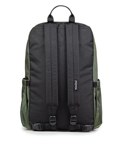 JanSport Venture Daypack – Travel Pack With Large Main Compartment, Padded Laptop Sleeve, Dual Water Bottle Pockets, and Attachment Buckles, Cargo Green - color: Cargo Green, style: Venture Daypack