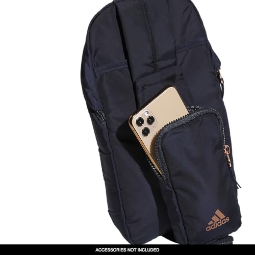 adidas Essentials Crossbody – Athletic Sling Bag with Phone Pocket - color: Legend Ink Blue/Rose Gold/2.0