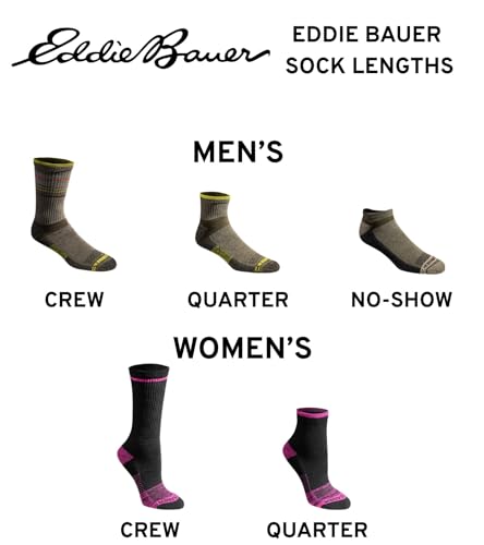 Eddie Bauer Women's Dura Dri Moisture Control 6-pair Quarter Socks - color: Charcoal Assorted Fr (6 Pairs)