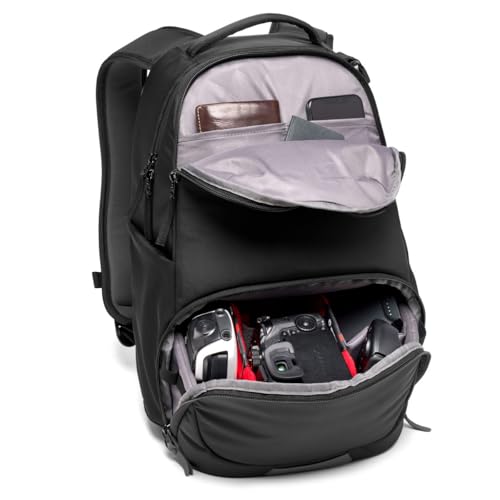 Manfrotto Advanced Active III Camera and Laptop Backpack, for Reflex/Mirrorless Camera with Lenses, Interchangeable Padded Dividers and Tripod Attachment - style: Travel Backpacks