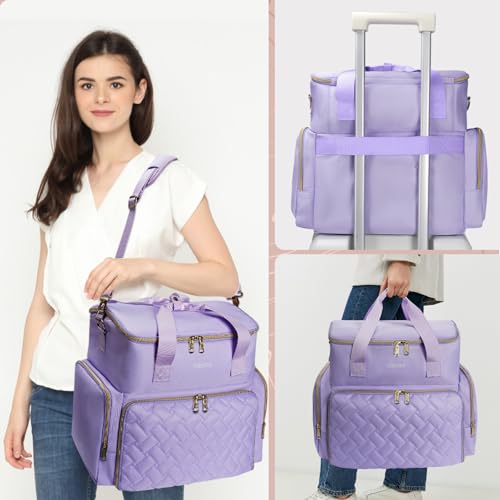 YOREPEK XL Nail Polish Organizer Holds 96 to 100+ Bottles, Lavender Purple - color: Purple-96bottles