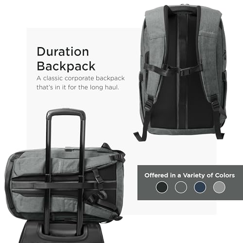 TravisMathew Duration Backpack with Laptop Sleeve, Water-Resistant Bag for Work, Travel & Hiking, Graphite Heather - color: Graphite Heather
