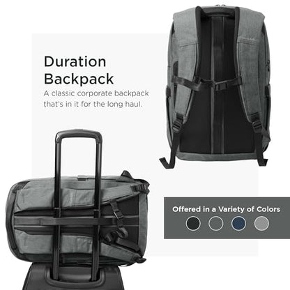 TravisMathew Duration Backpack with Laptop Sleeve, Water-Resistant Bag for Work, Travel & Hiking, Graphite Heather - color: Graphite Heather