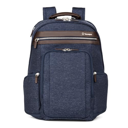 Travelpro Platinum Elite Business Laptop Travel Backpack, Fits up to 16 Inch Laptop, Water Resistant, Men and Women, True Navy Blue - color: True Navy Blue, size: 17.5 inches