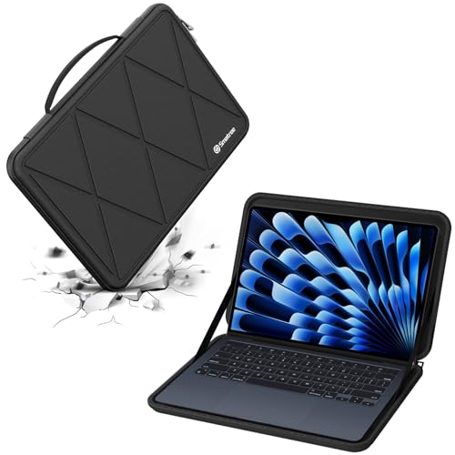 Smatree Hard EVA Protective Sleeve Case Compatible for 13.6 inch Apple MacBook Air M4 2025, for 13.6 inch MacBook Air M3 2024 A3113/M2 2022 A2681 Notebook Bag (X8033T) - color: X Series-Black, size: For 13.6 inch Apple MacBook Air M4 2025(X8033T)