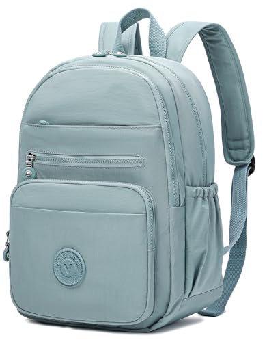 Hiking Waterproof 13" Laptop Backpack Purse for Women and Men,Travel Backpack - color: Light Blue