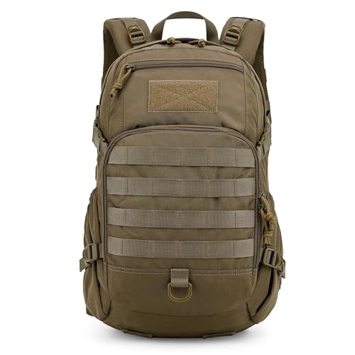 Mardingtop Military Tactical Backpack 25L Molle Hiking Backpack for Backpacking,Cycling and Biking - color: Khaki
