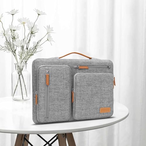 MOSISO 360 Protective Laptop Case 14 inch, 14 inch Laptop Sleeve Compatible with HP Lenovo Dell ASUS Acer, HP, Dell Latitude, Lenovo, Side Open Carrying Case with 4 Zipper Pockets&Handle, Gray - color: Gray, size: 14 inch