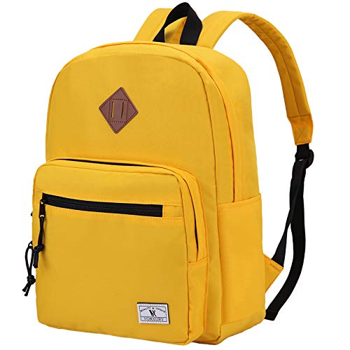 VX VONXURY Backpack for Men Women, Lightweight Kids School Bag, Classic Basic Laptop Bookbag for College Work Travel Hiking - color: Yellow