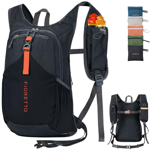 FIORETTO 20L Hiking Backpack for Women Men Mini Packable Backpack Lightweight Small Daypack for Camping Travel Outdoor, Black - color: Black, size: 20l