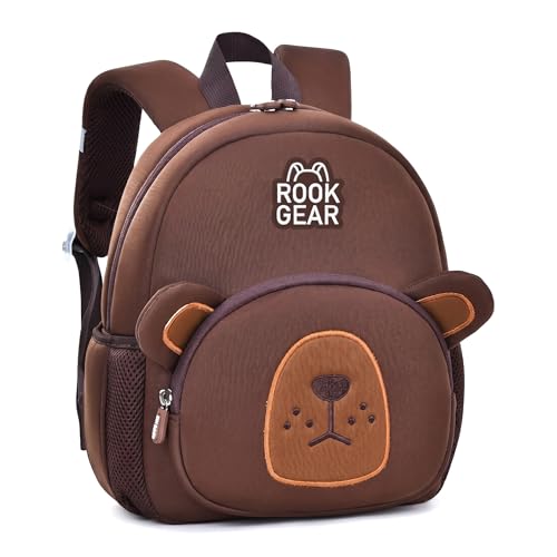 Toddler Backpack, Lightweight Oxford Kids Preschool School Bag | Waterproof oxford material, lightweight build, soft padded straps, large capacity, portable for daily outdoor activities - color: Brown, size: Small