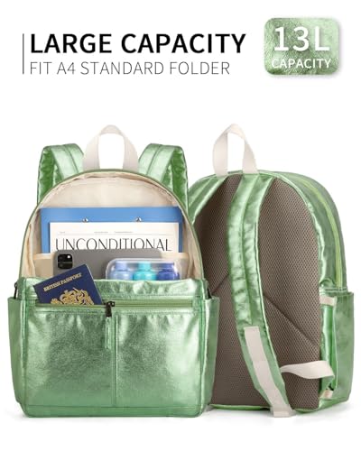 Toddler Backpack for Girls Boys 2-6 Kindergarten Elementary School Kids Backpack Boys 14" H Diaper Bag - color: Mint Green