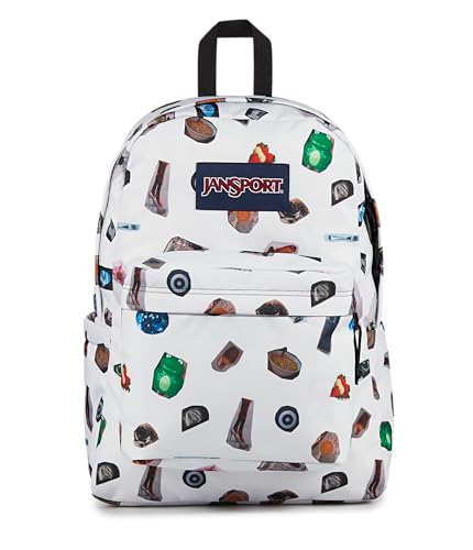 JanSport SuperBreak Plus Backpack with Padded 15-inch Laptop Sleeve and Integrated Bottle Pocket - Spacious and Durable Daypack for Work and Travel - Collected Collage - color: Collected Collage