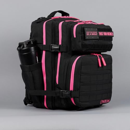 WOLFpak 35L Meal Prep Management Backpack (Black Neon Pink) | Easily Store & Organize Food Storage Containers w/Built-In Lunch Box, Cooler, Travel, Insulated Bag - color: Black Neon Pink