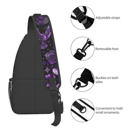 Gothic Witchcraft Outdoor Crossbody Shoulder Bag For Unisex Young Adult Hiking Bicycling - color: 11