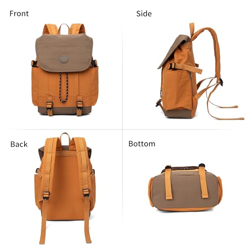 HUARIPOLY Outdoor Backpack Lightweight Waterproof Leisure Day Bag Multi functional Travel Bag Pulling Rope Bag ﻿ - color: Orange