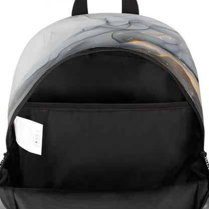 Gold Black Marble Laptop Backpack for Women Men, 18.3 Inch Travel Work Backpacks, Black Grey Modern Abstract Waterproof Computer Casual Daypack Nurse Teacher Bags - color: Multicolor 10