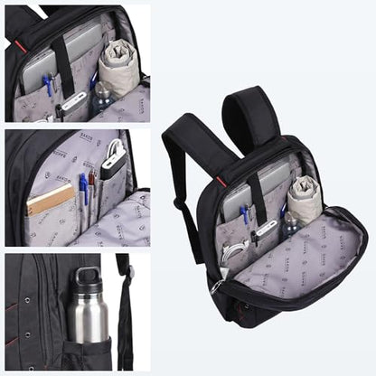 SAKOS Brisk 15.6 inch Laptop Backpack, Professional Travel Backpack Carry on Flight - TSA Approved, Water Repellent Laptop Backpack for Men & Women, College Backpack with Laptop Compartment - Black - color: 1. Brisk - Black