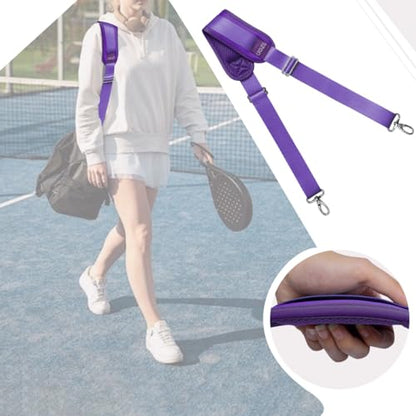 59 Inch Shoulder Straps, Soft with Ultra-Thick Fixed Shoulder Pad, Two Way Independently Adjustable Buckle Replacement Straps for Laptop Bag Messenger Bag Tool Bag Luggage,Purple - color: Purple, size: 59 inch