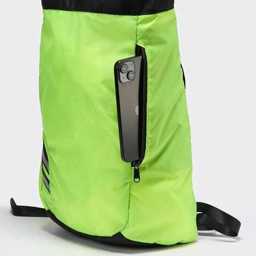 Pander Drawstring Backpack with Adjustable Shoulder Straps, Slim Gym Cinch Sack with Side Zipper Pocket, Machine Washable Polyester Daypack for Travel & Workout, Green - color: Green