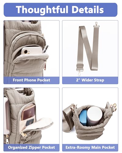 Water Bottle Holder with Strap for 30/32 oz, Crossbody Water Bottle Carrier Bag with RFID Blocking Phone Pocket - color: Green