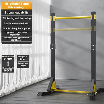 Power Tower, Portable Pull-up Bar Station, Free Standing Pull Up Bar for Home Gym, Pull Up Tower Station 400LBS with 11 Gym Strength Training Workout Equipment