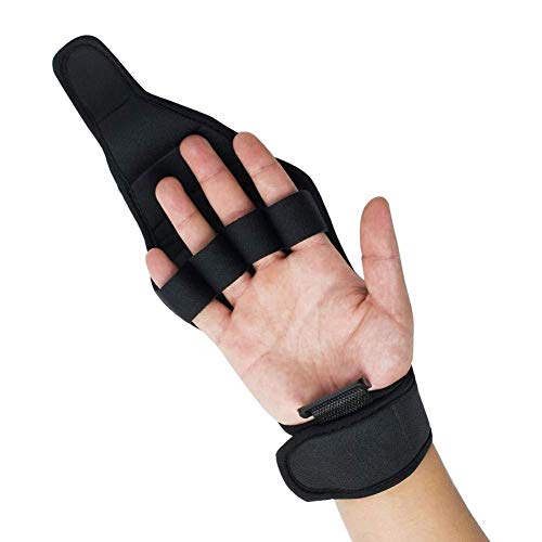 ALisasin Finger Rehabilitation Train Auxiliary Gloves Splint Finger Recovery Grip Impairment Fitness equipment grip Hand Wrist Support (Breathable)
